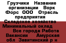 Грузчики › Название организации ­ Ворк Форс, ООО › Отрасль предприятия ­ Складское хозяйство › Минимальный оклад ­ 28 600 - Все города Работа » Вакансии   . Амурская обл.,Завитинский р-н